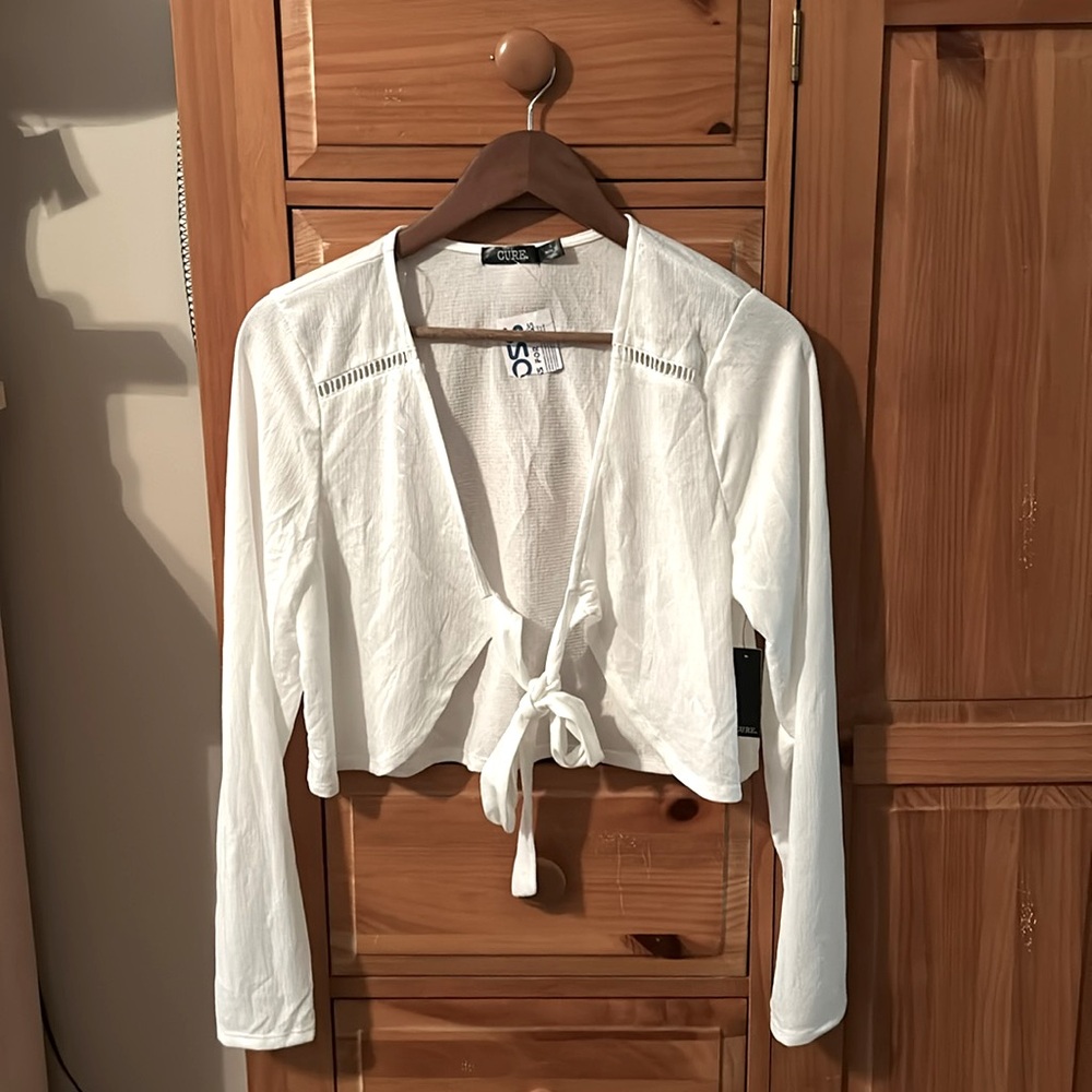 White LG dress tie top NWOT - Picture 1 of 4